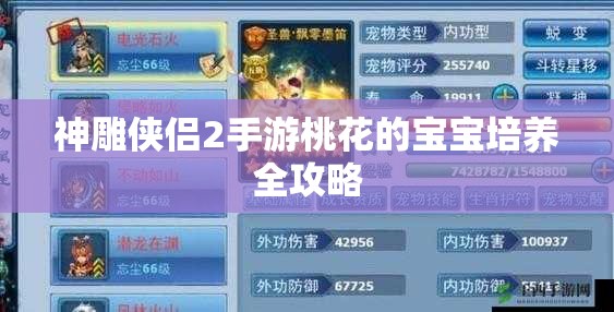 神雕侠侣2手游桃花的宝宝培养全攻略