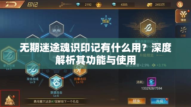 无期迷途魂识印记有什么用？深度解析其功能与使用