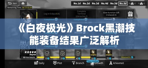 《白夜极光》Brock黑潮技能装备结果广泛解析